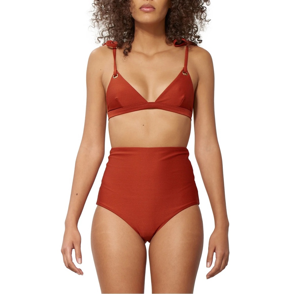 Mara Hoffman Lydia Bikini Bottom In Rust - image 3